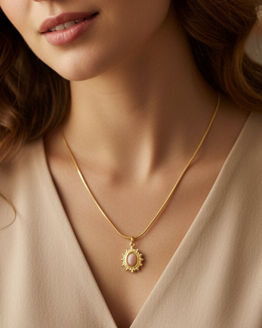 Collar cristal rosa