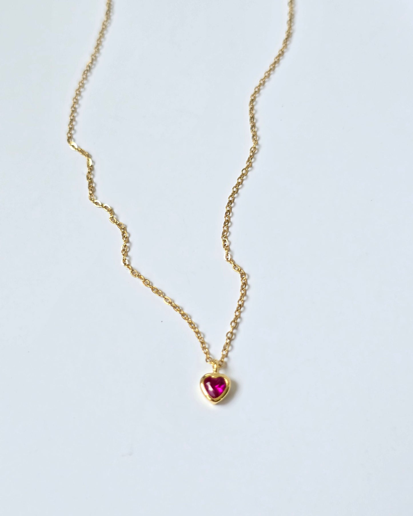 Collar Corazon Rubi