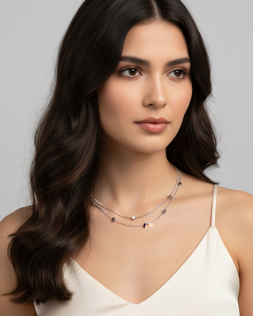Collar van plateado
