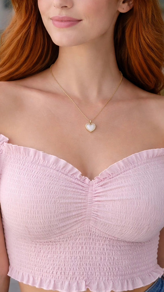 Collar HEART PEARL