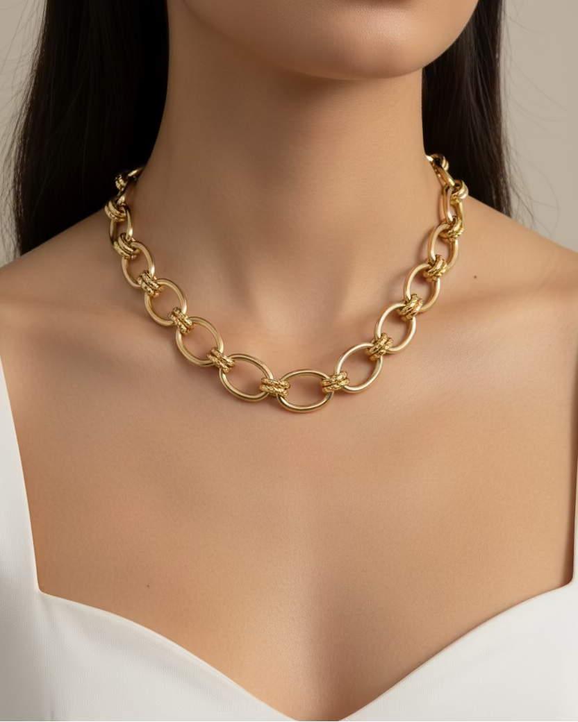 Collar cadena ovalo