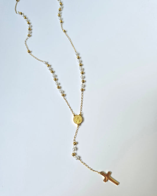 Collar Rosario perlas