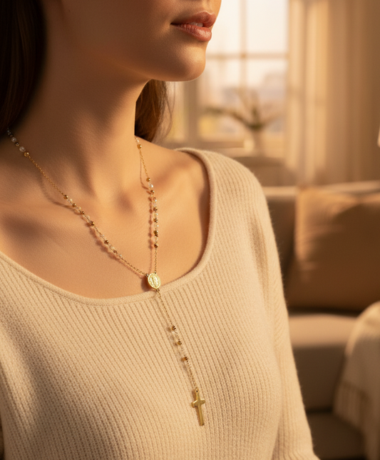 Collar Rosario perlas