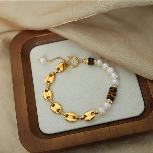 Pulsera perlas ojo de tigre