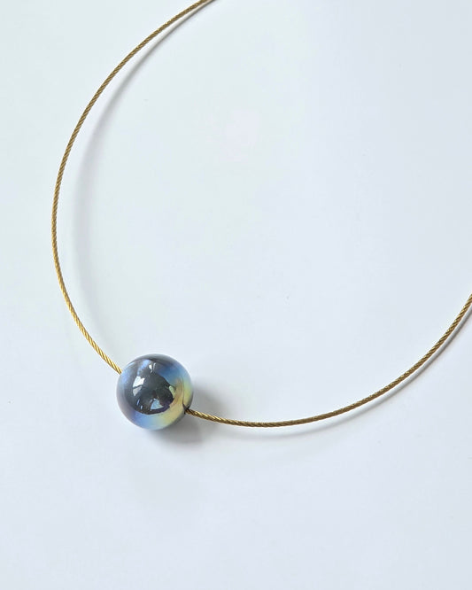 Collar perla azul