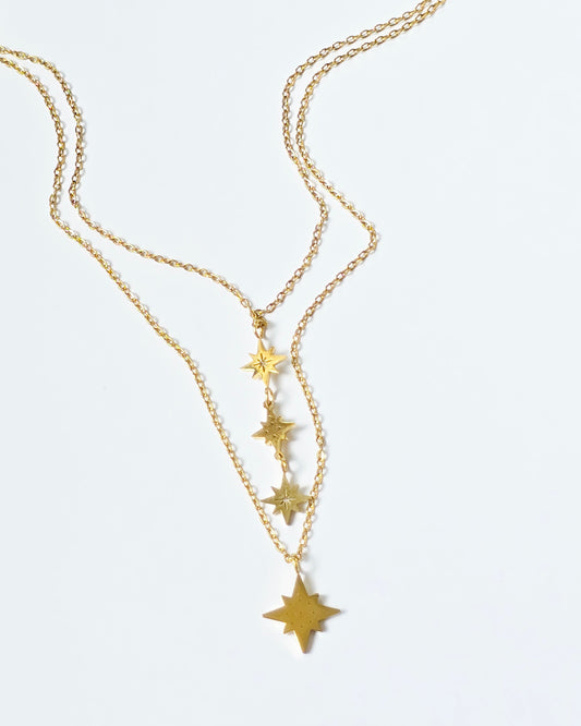 Collar doble estrellas