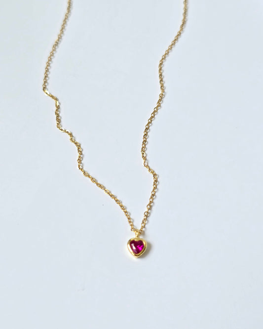 Collar Corazon Rubi