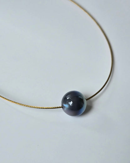 Collar perla azul