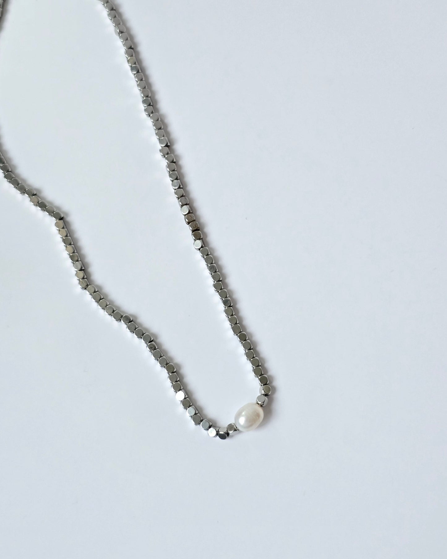 Collar Perla plata