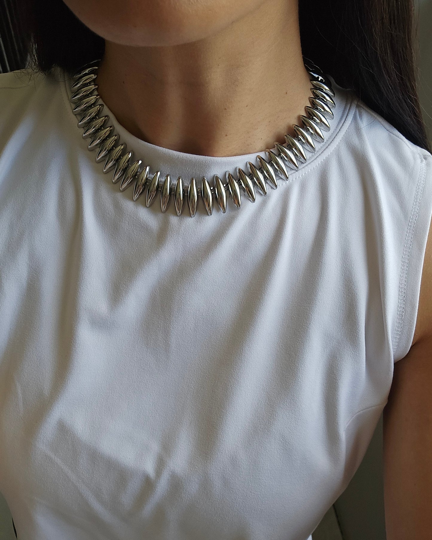 Collar rombo plata