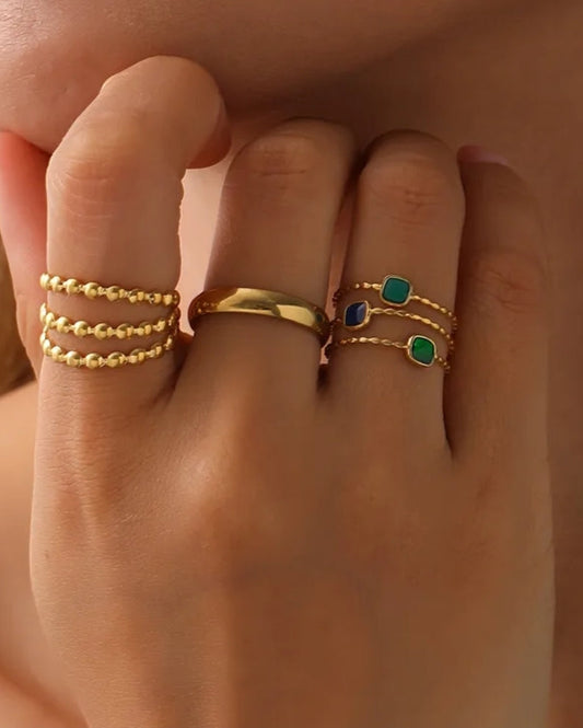 Anillo piedra verde