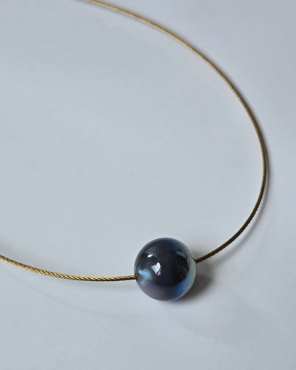 Collar perla azul