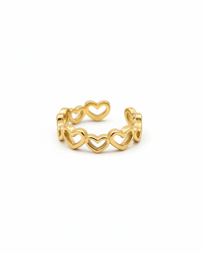 Anillo Corazones ajustable