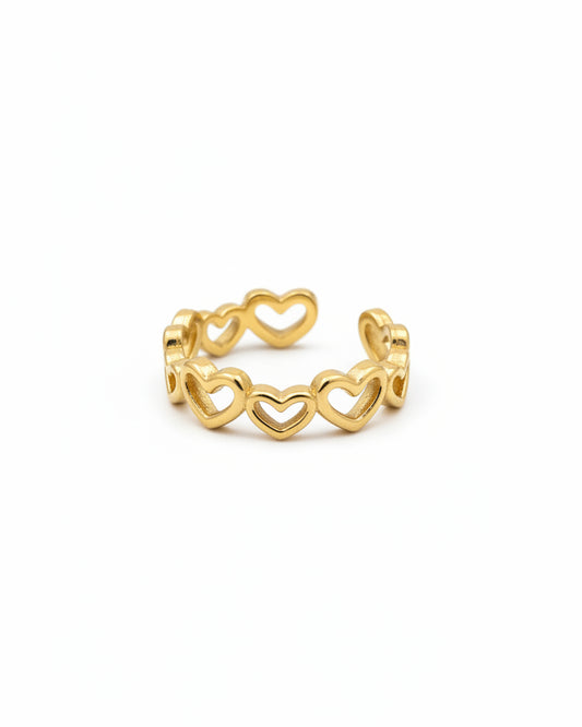 Anillo Corazones ajustable